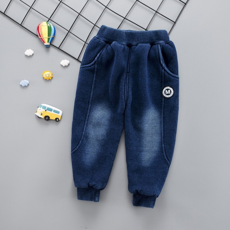 Girls warm pants baby casual winter pants toddler Thicken warm Leggings trousers for girl newborn pants sports Jeans overalls: 24M