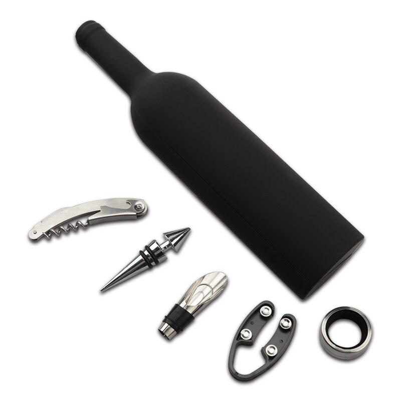 Wijnfles Set-Flesopener, Stopper, Drip Ring, foliesnijder en Wijn Schenker Wijn Tool Set Corkscrew & Accessoire Set