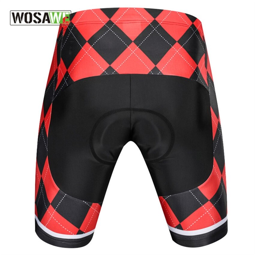 WOSAWE 3D Coolmax Gel Imbottito Pantaloncini da Ciclista Antiurto MTB Della Bicicletta Della Bici Shorts Ropa ciclismo Calzamaglia Bermuda Ciclismo per Gli Uomini
