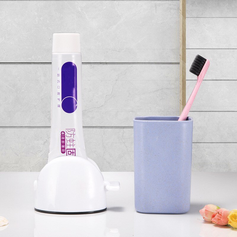 1Pc 2 Colors Home Plastic Toothpaste Tube Squeezer Easy Dispenser Rolling Holder Bathroom Supply Tooth Cleaning Accessories