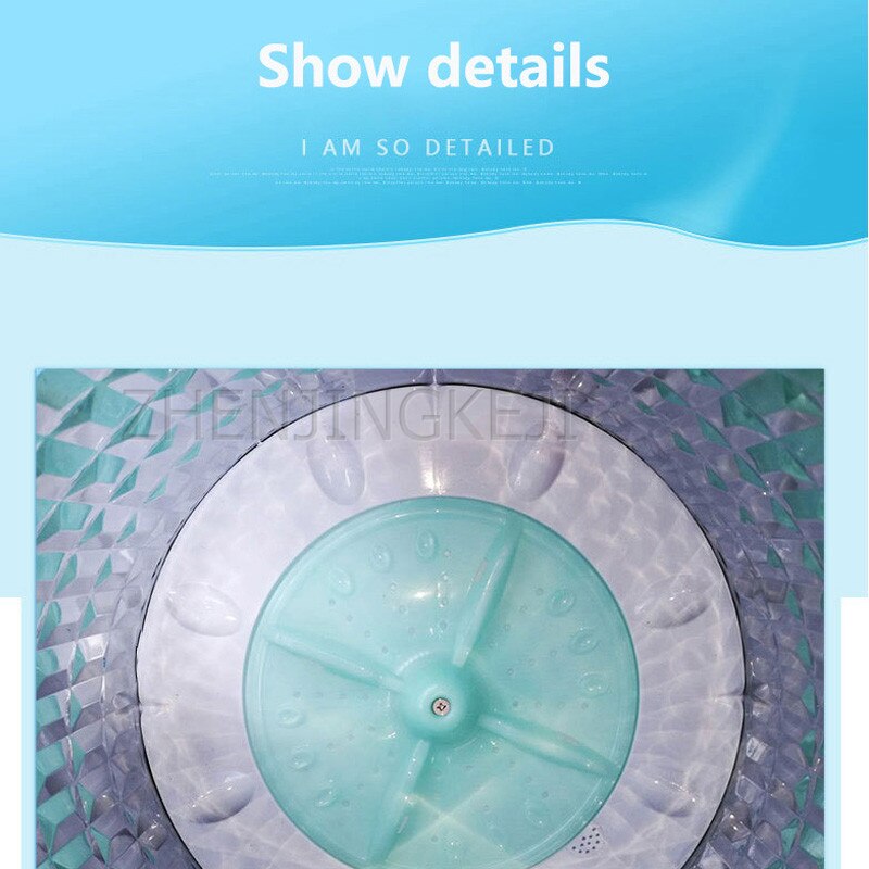 Small Mini Washing Machine Single bucket Semi-automatic With Spin Portable Home Personal Business Travel Underwear Shirt Washer