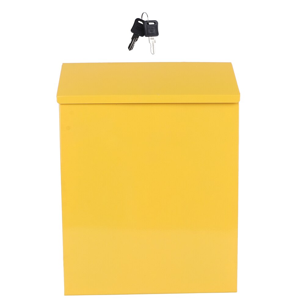 Buzón de correos de hierro de estilo europeo, letras creativas, color amarillo, 1 unidad