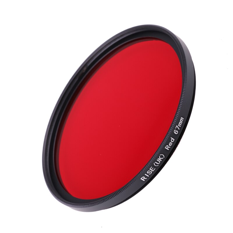 Rise (Uk) 49/52/55/58/62/67/72/77 Mm Ultra Slanke Frame Volledige rode Kleur Filter Met Doos Voor Dslr Slr Camera Lens