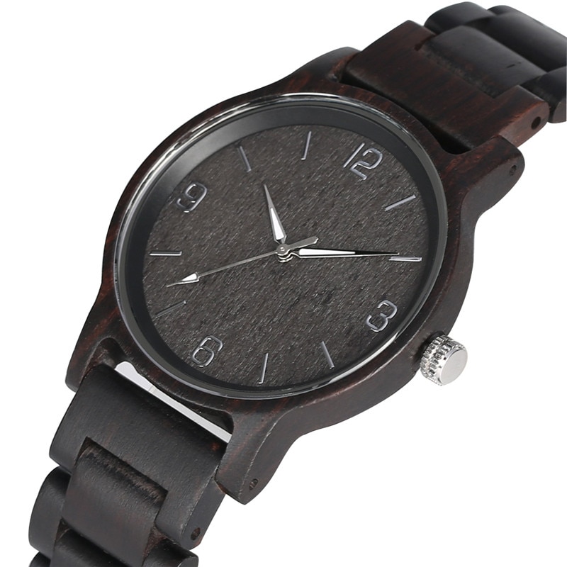 Uhren Ebenholz Leucht-Zeiger Holz Uhr Uhr für Frau... – Grandado