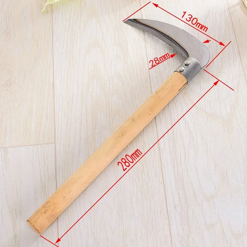 Cortacésped agrícola de mango largo, cortacésped de trigo, cuchillo de deshierbe para césped y jardinería, herramientas de jardín para granja, 1 Uds.