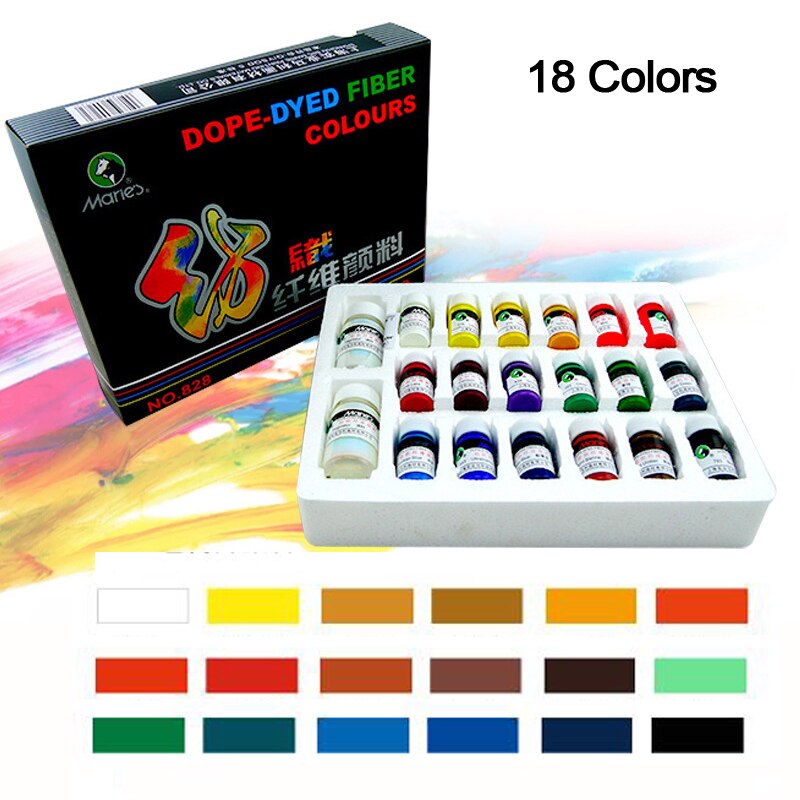 18/24/36 Kleuren Professionele Aquarellen Verven Voor Tekening Acrylverf Set Stof Verven Schilderen Leveringen Art: 18 Colors