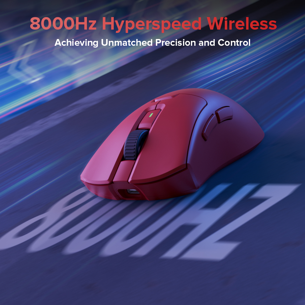 Delux m900 pro mouse para jogos sem fio ergonômico 8k taxa de pesquisa paw3395 bk3633 63g rgb doca de carregamento para mão grande direita pc laptop