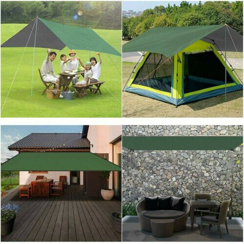 10x10 ft Summer Outdoor Sun Shade Sail Nylon 210T Anti-UV Block Sun Shelter Waterproof Garden Courtyard Awning