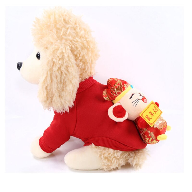 Jaar Hond Kleding Chinese Jaar Huisdier Kleding Tang Pak Kat Coat Chihuahua Yorkie Hond Hoodie Poedel Pommeren kostuum