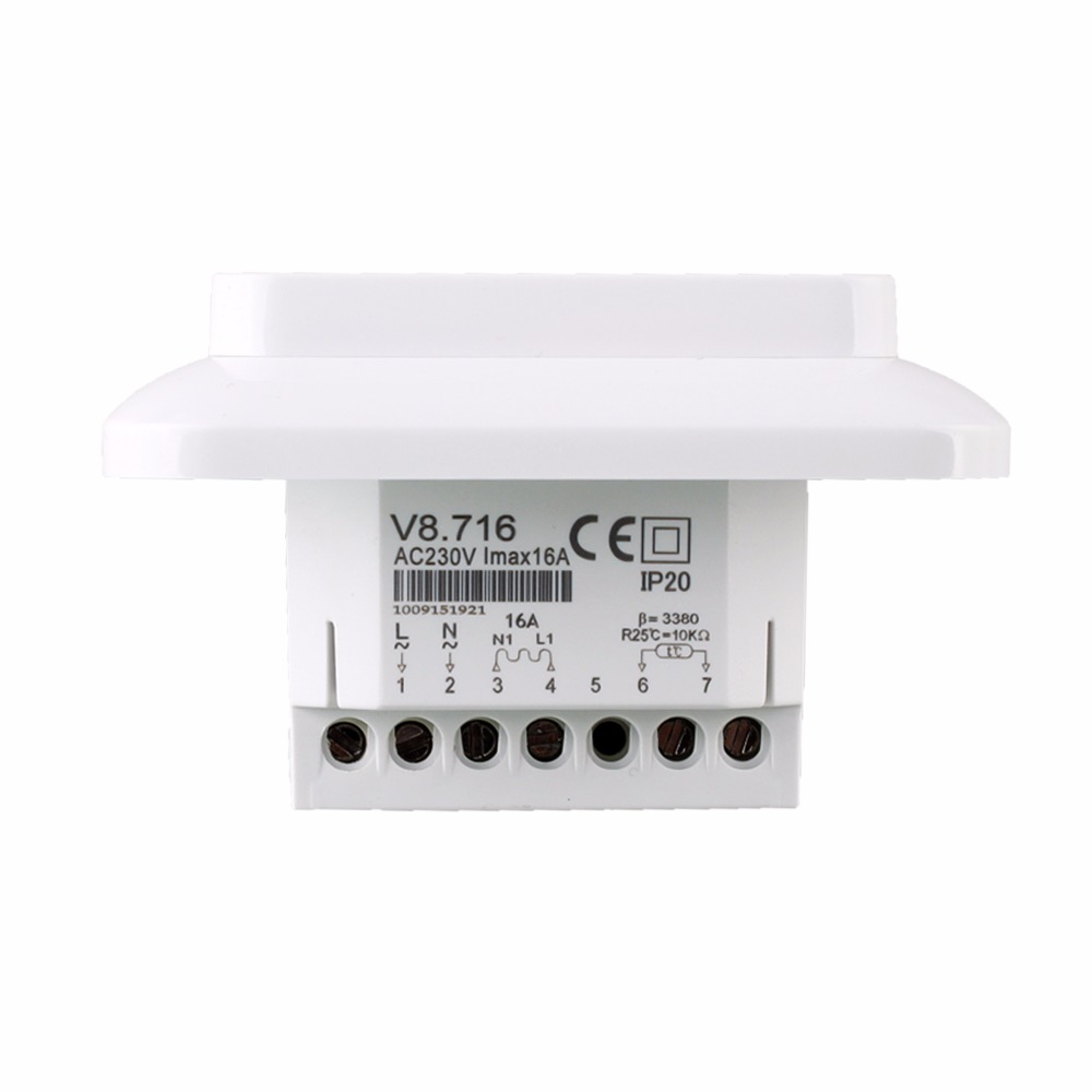 Touch screen thermostat electric thermostat room thermostat underfloor heating programmable thermostat 16A V8.716