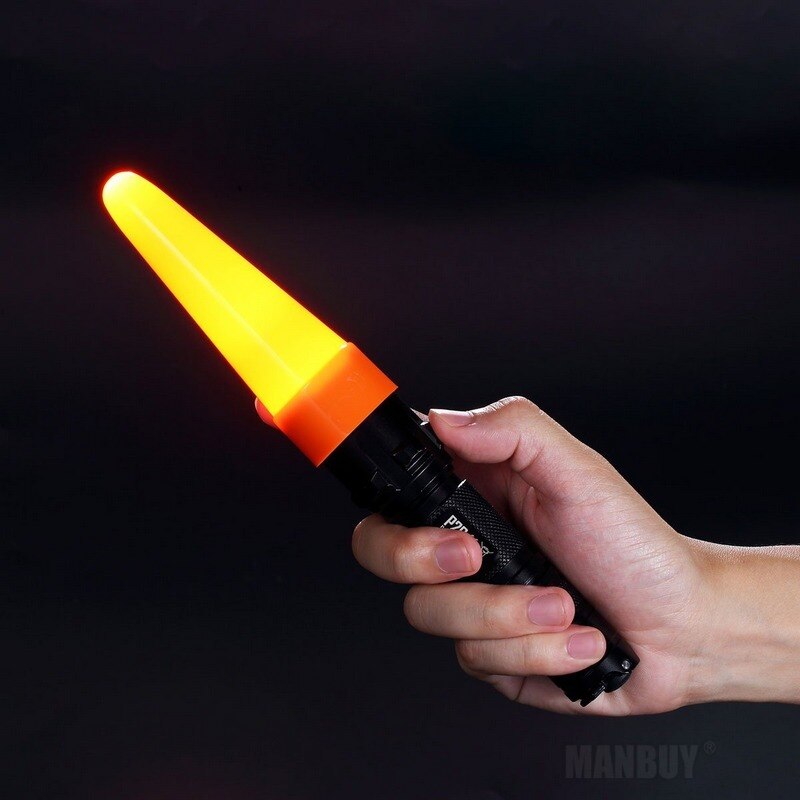 NITECORE-difusor de luz LED, punta de cono de varita de tráfico roja, adecuado para 4 linternas con cabeza ntw25.4 mm NTW32 NTW34mm NTW40mm