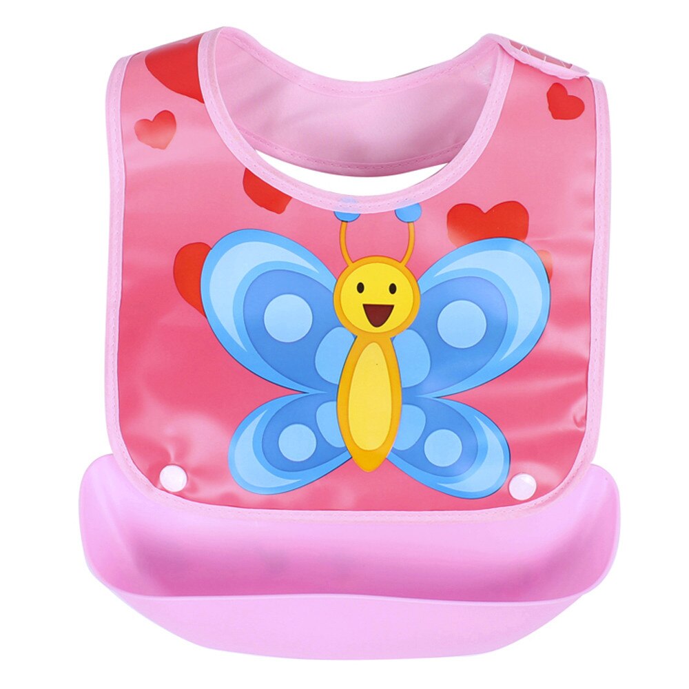 Bébé détachable enfants garçons filles imperméable à l'eau alimentation tablier salive serviette bavoir Smock: I