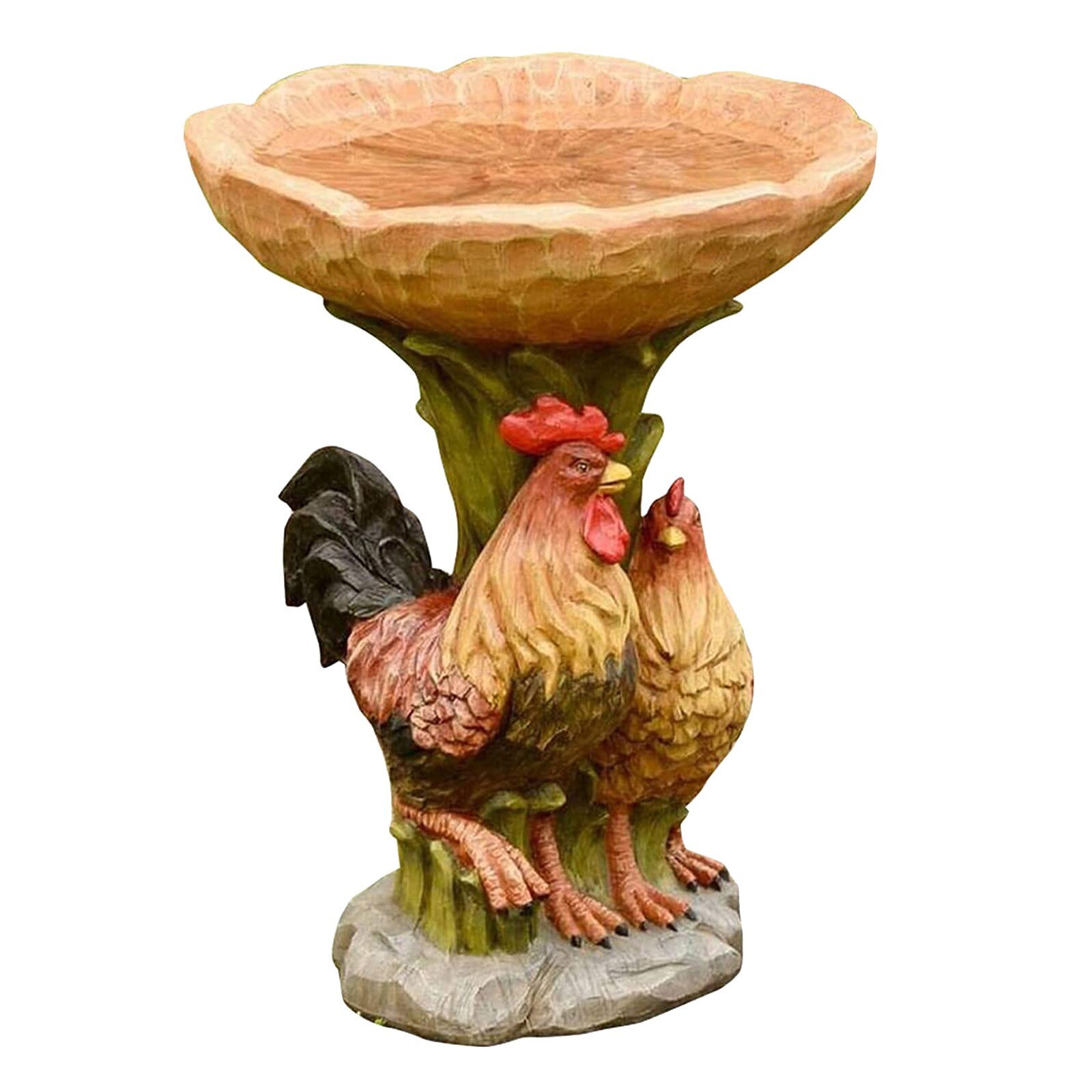 40# Tree Birdbath Resin Polyresin Antique Garden Bird Bath For Yard Garden Decor Statues Vintage Sculptures Décoration De Jardin: K