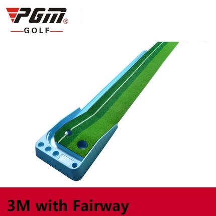 Pgm Mini Golf Clubs Putter balle retour 2.5M/3M intérieur Golf mettre vert formateur Portable Golf pratique mettre tapis: Blue 3M fairway