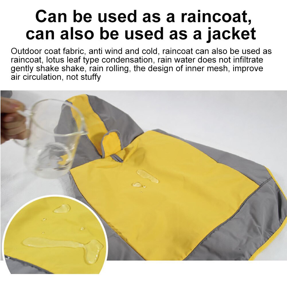 Impermeable para perro mascota perros de compañía, impermeable, impermeable, reflectante, con capucha, Poncho, chaqueta de lluvia, abrigo para exteriores, ropa para perros abrigo