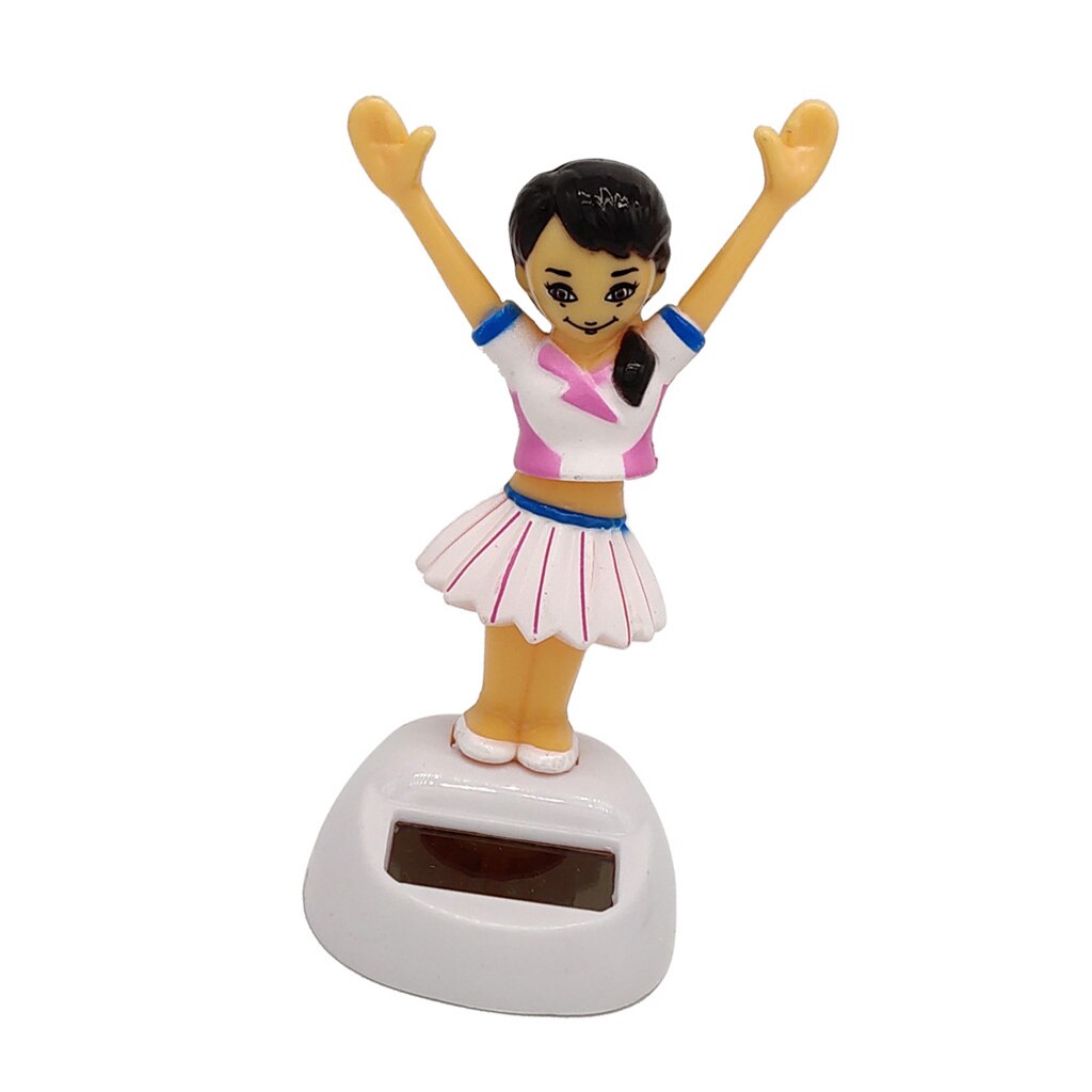 Zonne-energie Dansen Handen Up Girl Doll Auto Accessoires Wetenschap Speelgoed