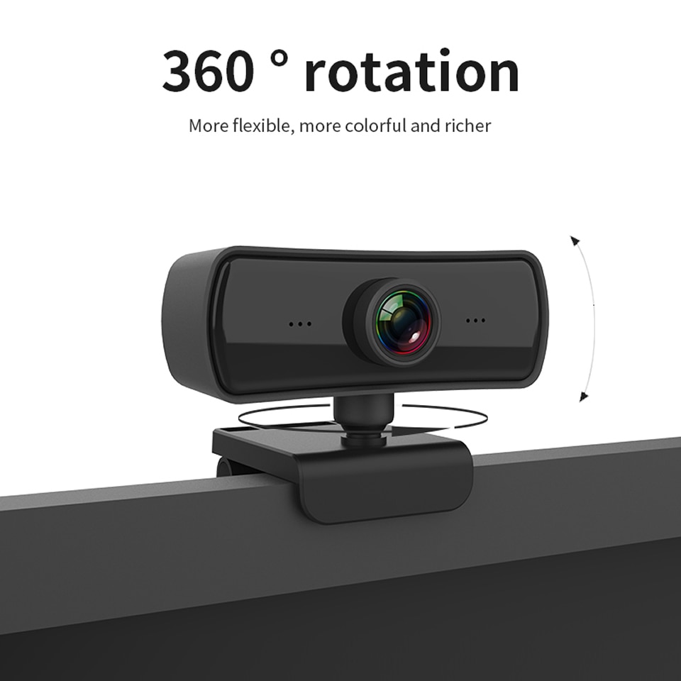 2K USB Computer Webcam Full HD 1080P Webcam Camera Digital Web Cam With Micphone For Laptop Desktop PC Tablet Rotatable Camera