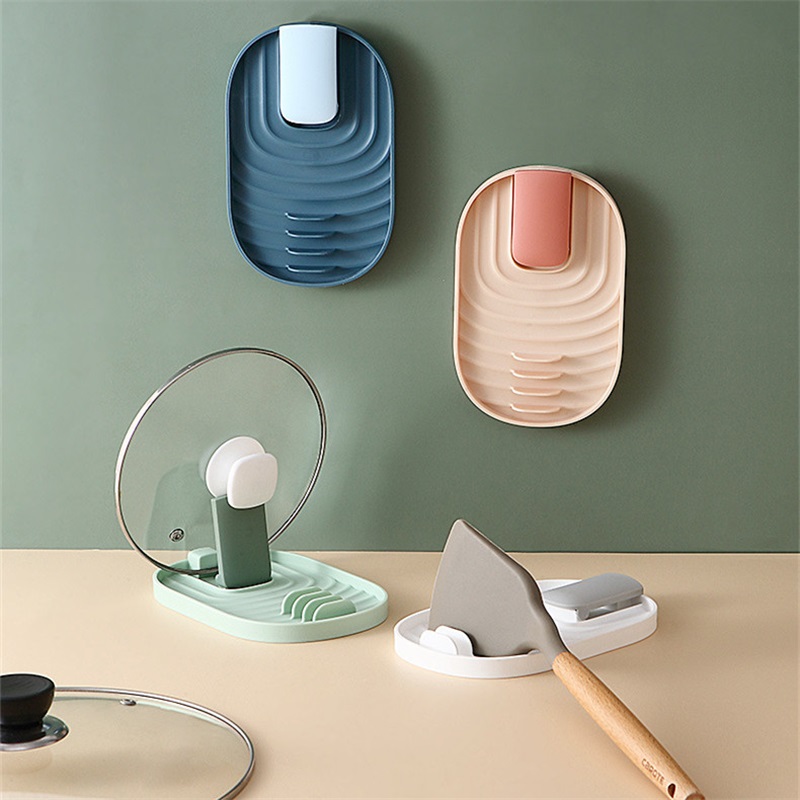 Kitchen Spatula Holders Spoon Fork Rack Shelf Pot Lid Organizer Chopsticks Spoon Rest Non-slip Silicone Pad Storage Accessories