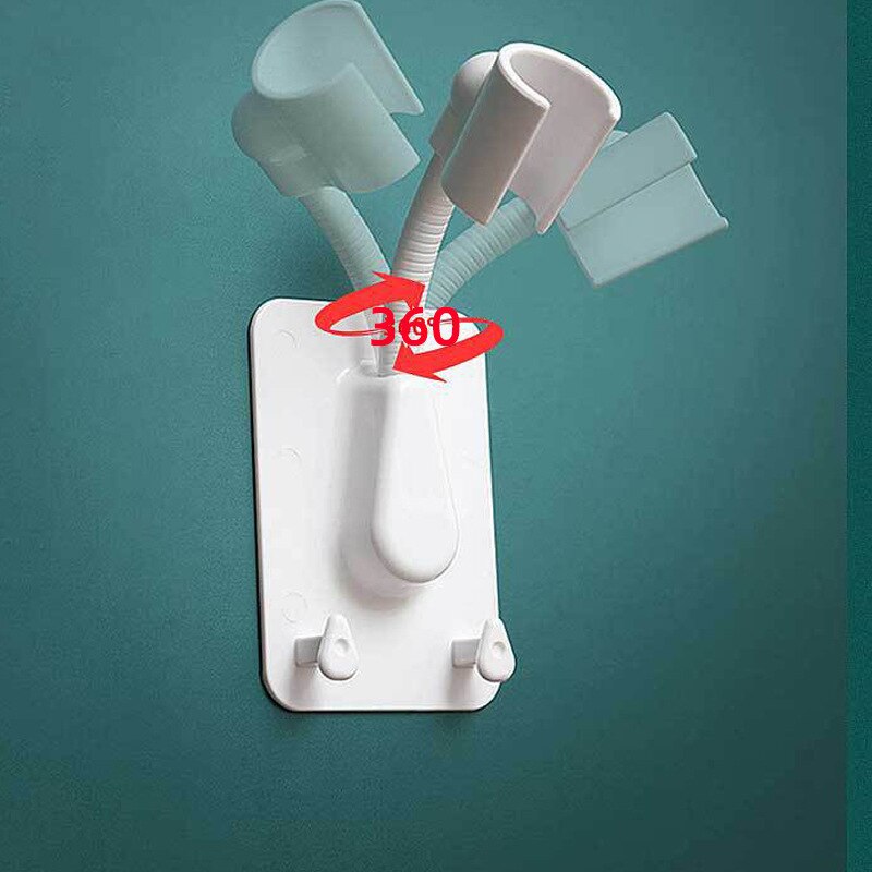 Hole free shower rack 360 ° rotatable angle adjustable shower rack with double hooks shower hooks bathroom suction rack shelves