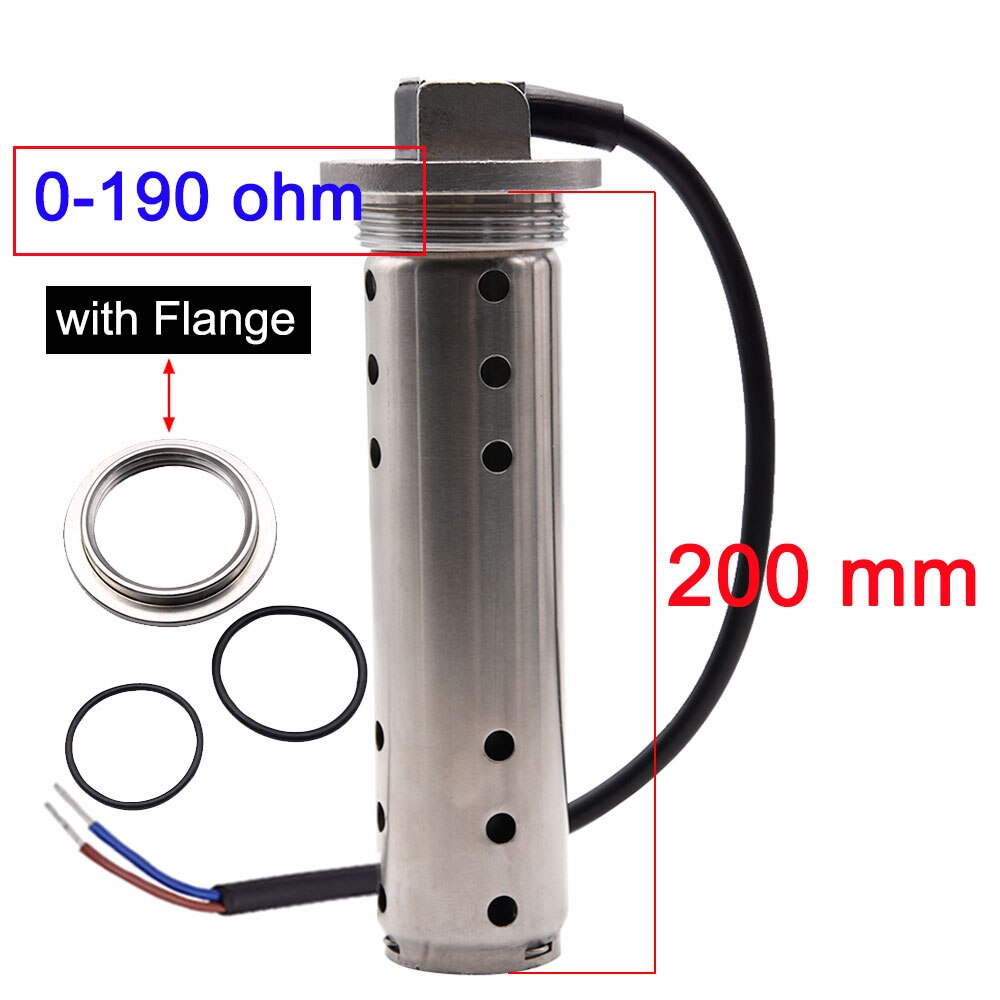 Abwasser eben Messgerät Sensor mit Flansch Wasser Meter Flansch Magnetische Fluss Sensor Für Abwasser flüssigkeit Wasserstand Anzeige 0-190 Ohm: 200mm 0-190Ohm