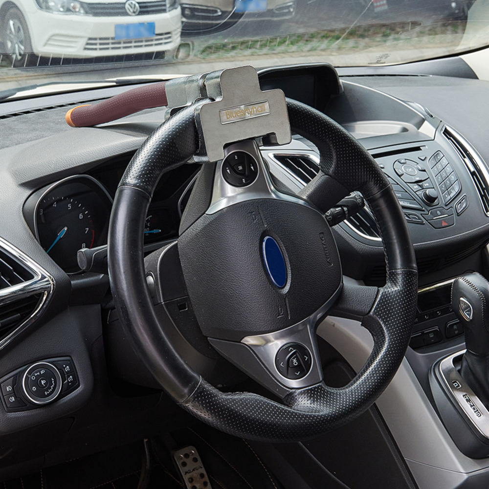 Trava de direção do carro, anti-roubo, cadeados de segurança do carro, retrátil, acessórios de segurança para automóvel
