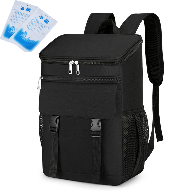 Lunchtas Thermische Rugzak Waterdichte Verdikte Koeltas Grote Capaciteit Camping Drink Koelkast Geïsoleerde Picknickdoos: Sky Blue