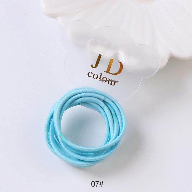10 stuks/partij elastische haarband voor kinderen, scrunchy, kleine hoofddeksels, veelkleurige wegwerpbare rubberen band, kledingaccessoires: 07