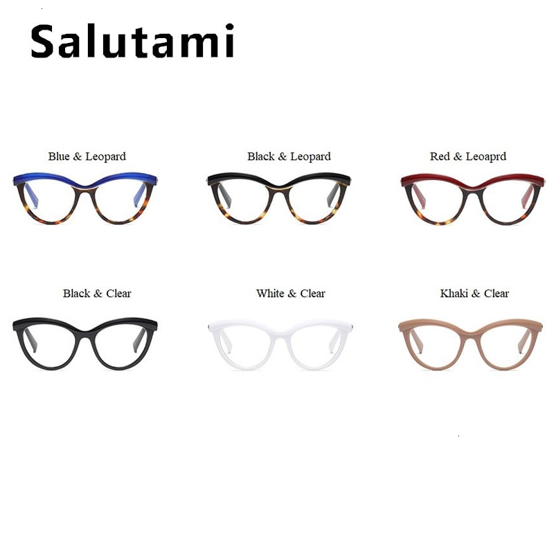 Øjenbue stel rød leopard brille stel til kvinder luksus mærke rund cat eye klare briller kvindelige transparente nuancer