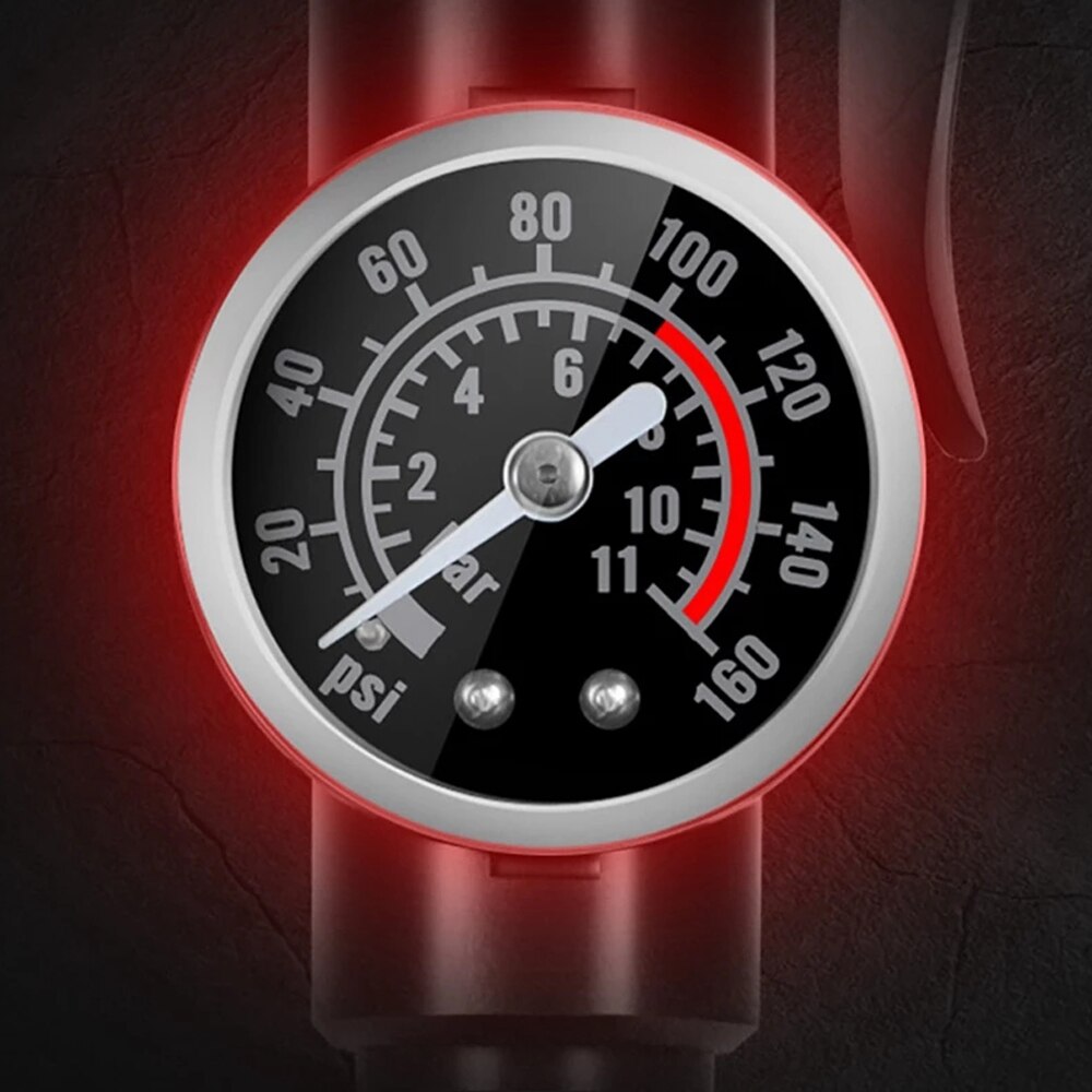 160PSI Hoge Druk Fietspomp Hand Mini Pomp Fiets Air Inflator Compressor Met Houder Voor Schrader/Presta Ventiel Fietspomp