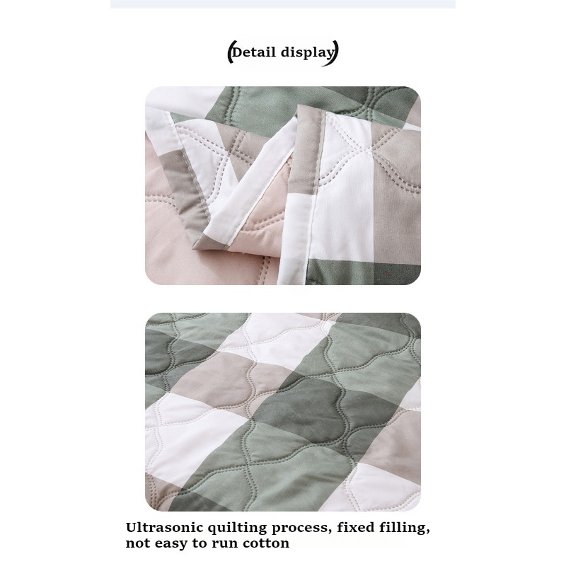 Plaid Summer Quilt Washed Cotton Air Condition Thin Comforter Blanket Bedspread for Single Double Queen King Bed Coverlet