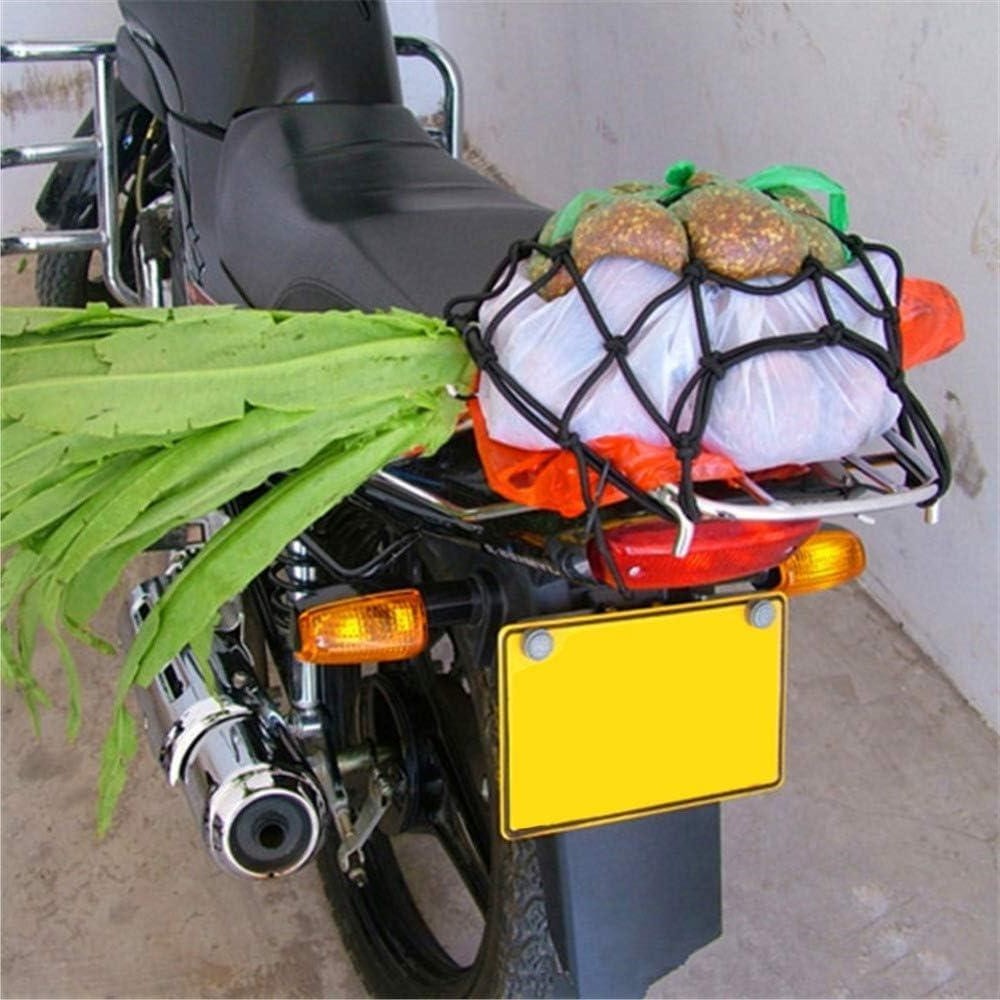 2x Motorfiets Bagagenet - Elastisch Bagagetouw met 6 Verstelbare IJzeren Haken - voor Achterzitjes & Tank