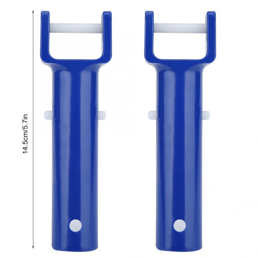 2Pcs Blue Swimming Pool V Shape Clip Brush Head Handle Replacement Pool Cleaner Accessories Swimming Pool Cleaning Tool Handle