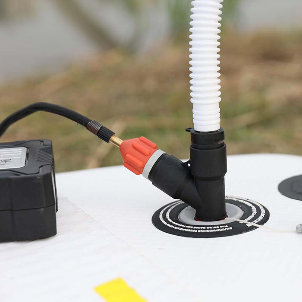 Kunststoff-Luft ventil adapter Pumpe Doppel ansaug adapter zum Kajakfahren Ruderboot zubehör zum Driften von Sensor werkzeugen