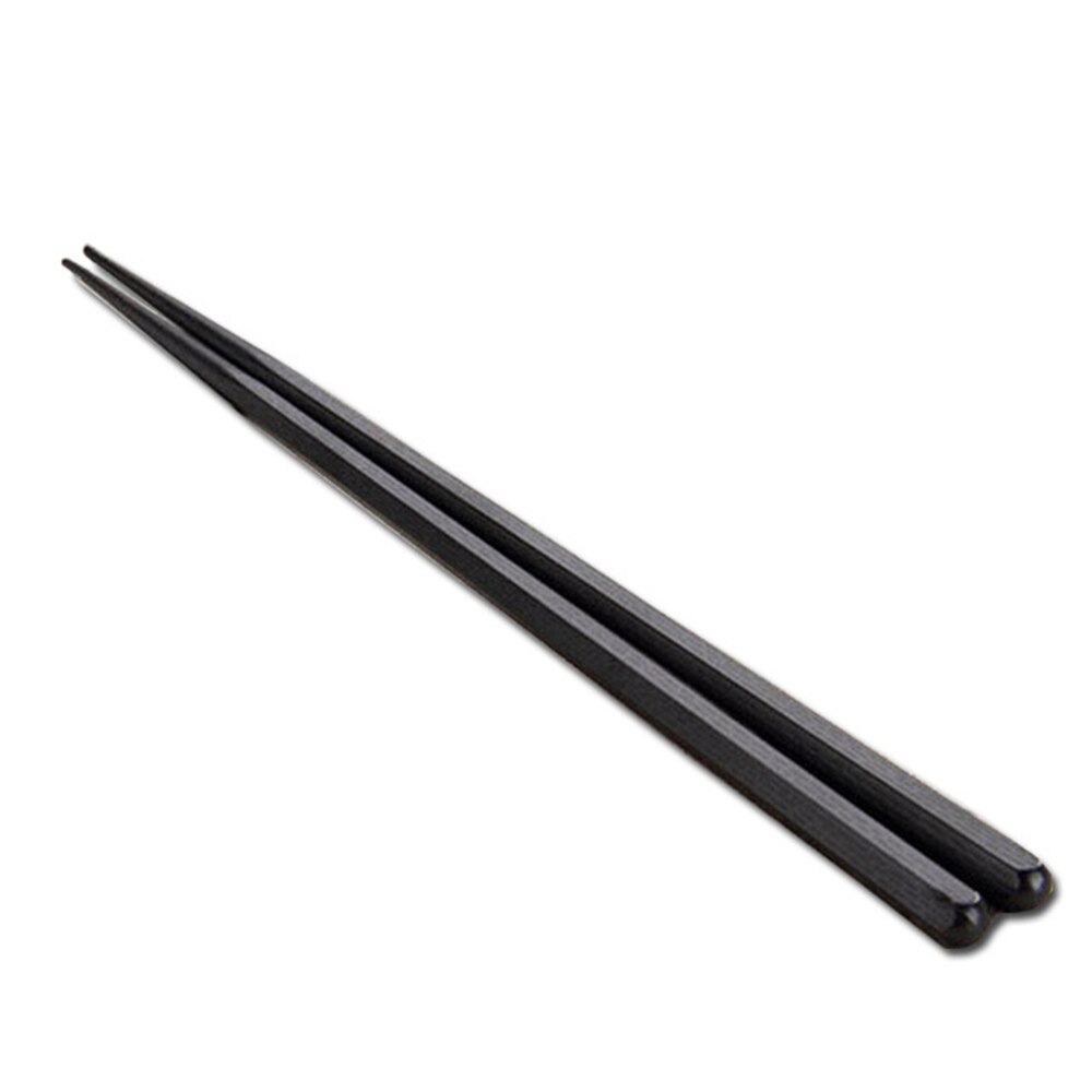 1X Zachte Japanse Sushi Hashi Eetstokjes Lange Legering Sticks Huishouden Keuken Anti Resable Zwart Chop Sticks Servies Voor Keuken
