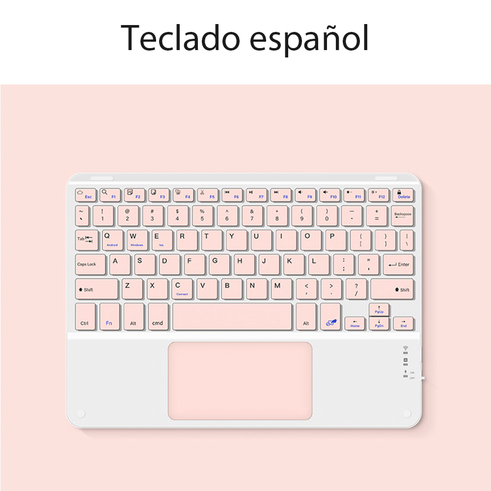berühren-Tastatur und Maus für Android iOS Fenster Xiaomi Rosa kabellos-Tastatur mehrsprachige iPad-Tastatur lange bereithalten-Tastatur: Dunkelblau