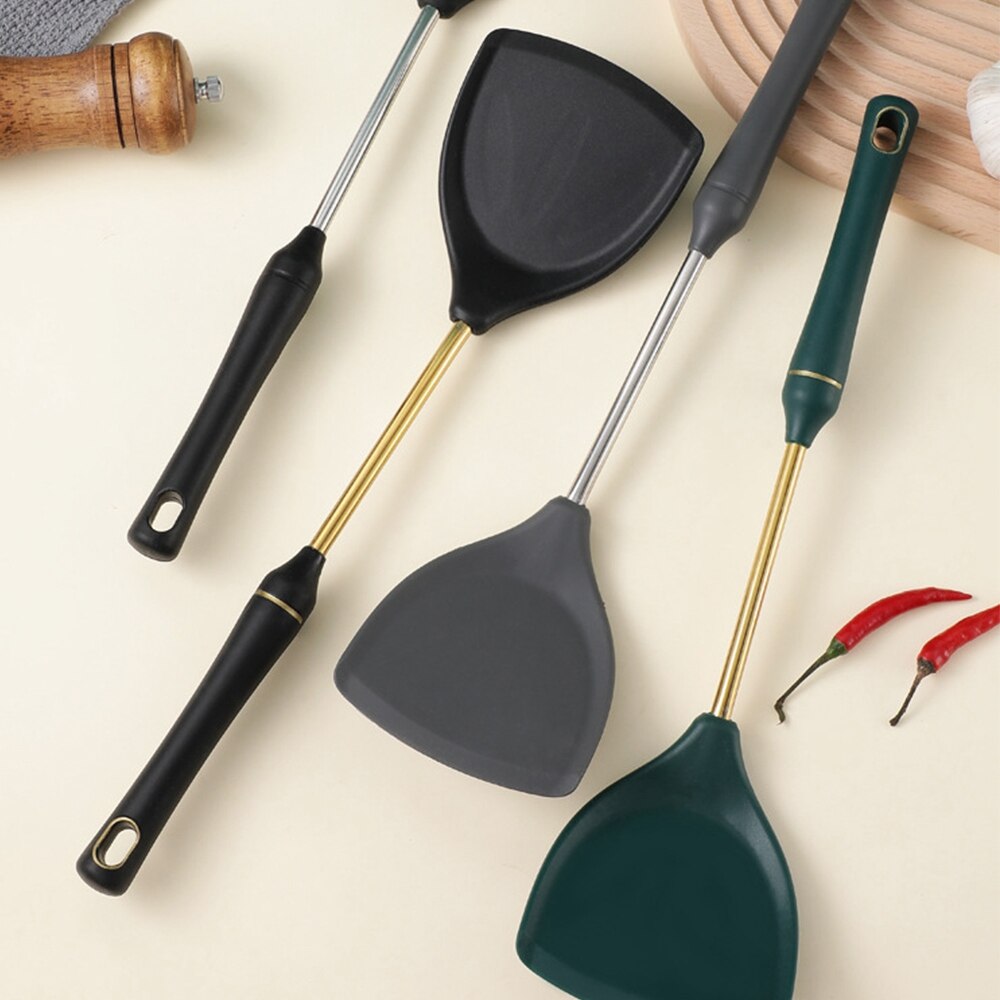Non-Stick Silicone Cooking Spatula Wok Shovel Frying Spatula Shovel Slotted Spoon Silicone Cooking Kitchen Cooking Tool