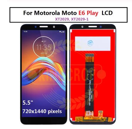 Voor Motorola Moto E6s Lcd E6 Spelen E6 Plus Display Touch Screen Sensor Digiziter Vergadering Voor Moto E6 Plus E6 e6S Lcd Met Frame: E6 Play No Frame