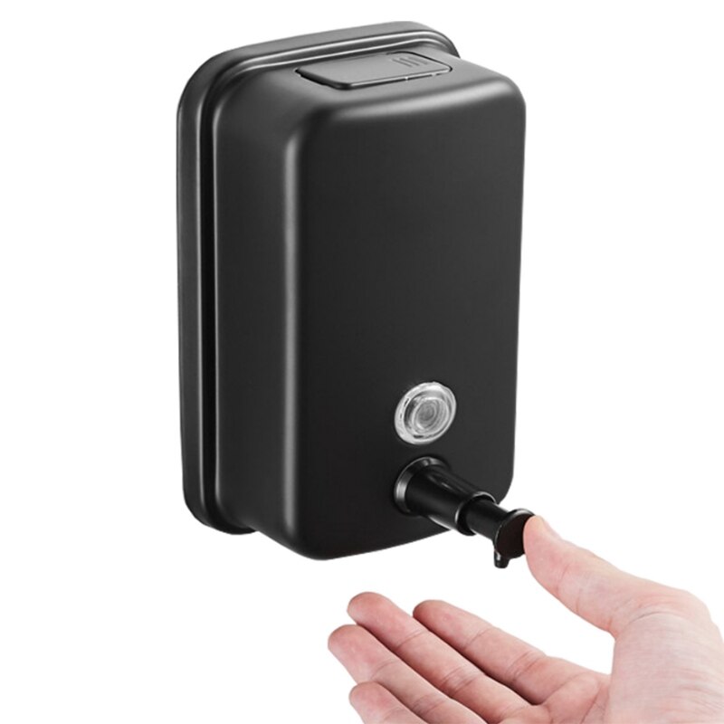 Soap Dispenser Wall Mount Black 304 Stainless Steel Soap Dispensers Leakproof Commercial Bathroom Metal Soap Pump for Kitchen Re