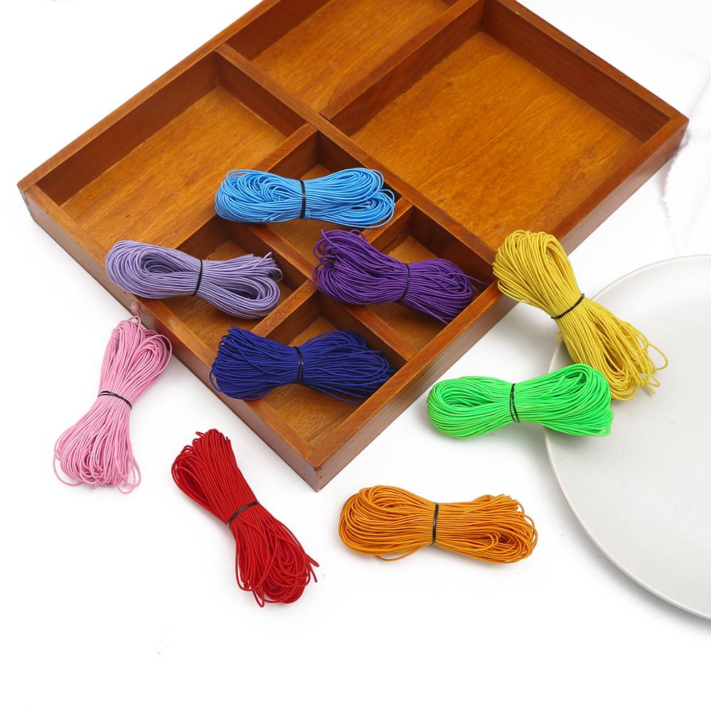 25m/ zakjes 1mm rubberen elastische band rekkoord kralen touw riem touw kralen draad diy naaien kledingstuk riem knutselen armband