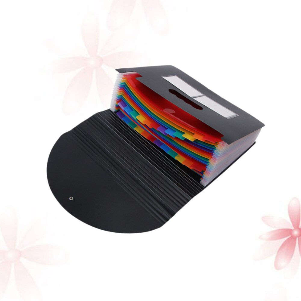 Chic Rainbow File Folder Multilayer A4 Size Portable Accordion Folder Document File Folder School Office Supplies
