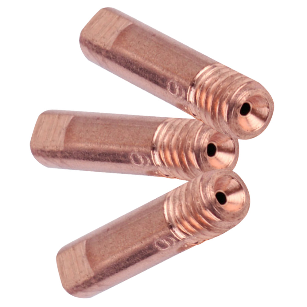 Practical 20pcs 0.9 X 24mm MB-15AK MIG/MAG Welding Torch Contact Tip High Reliability Copper Gas Nozzle Parts