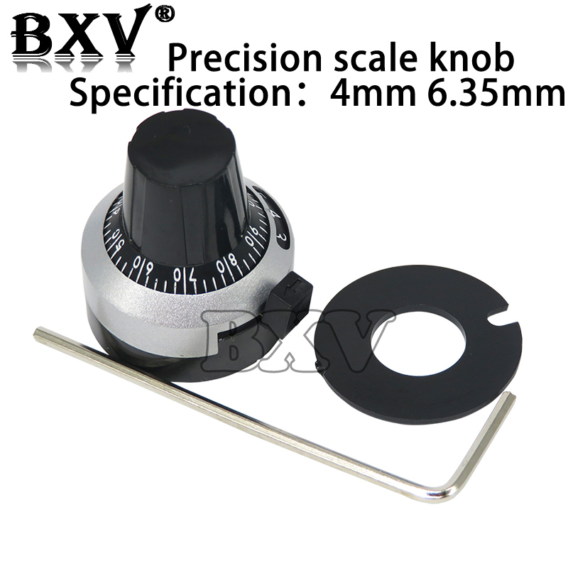 1Pcs WXD3-12/WXD3-13 3590S 4Mm 6.35Mm Precisie Schaal Knop Hjxrhgal Potentiometer Knop Uitgerust Met Multi-Turn Potentiometer