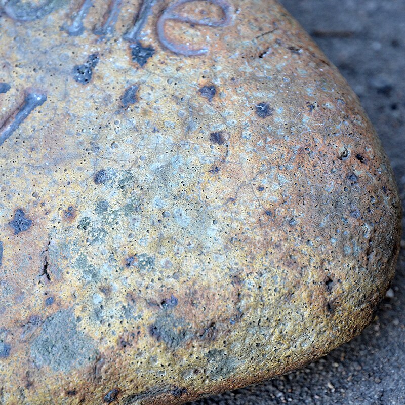 Panneau en pierre poterie rétro | Signes en argile, bienvenue dans mon jardin, Plaques symboles de bienvenue, décor de jardin pour maison américaine