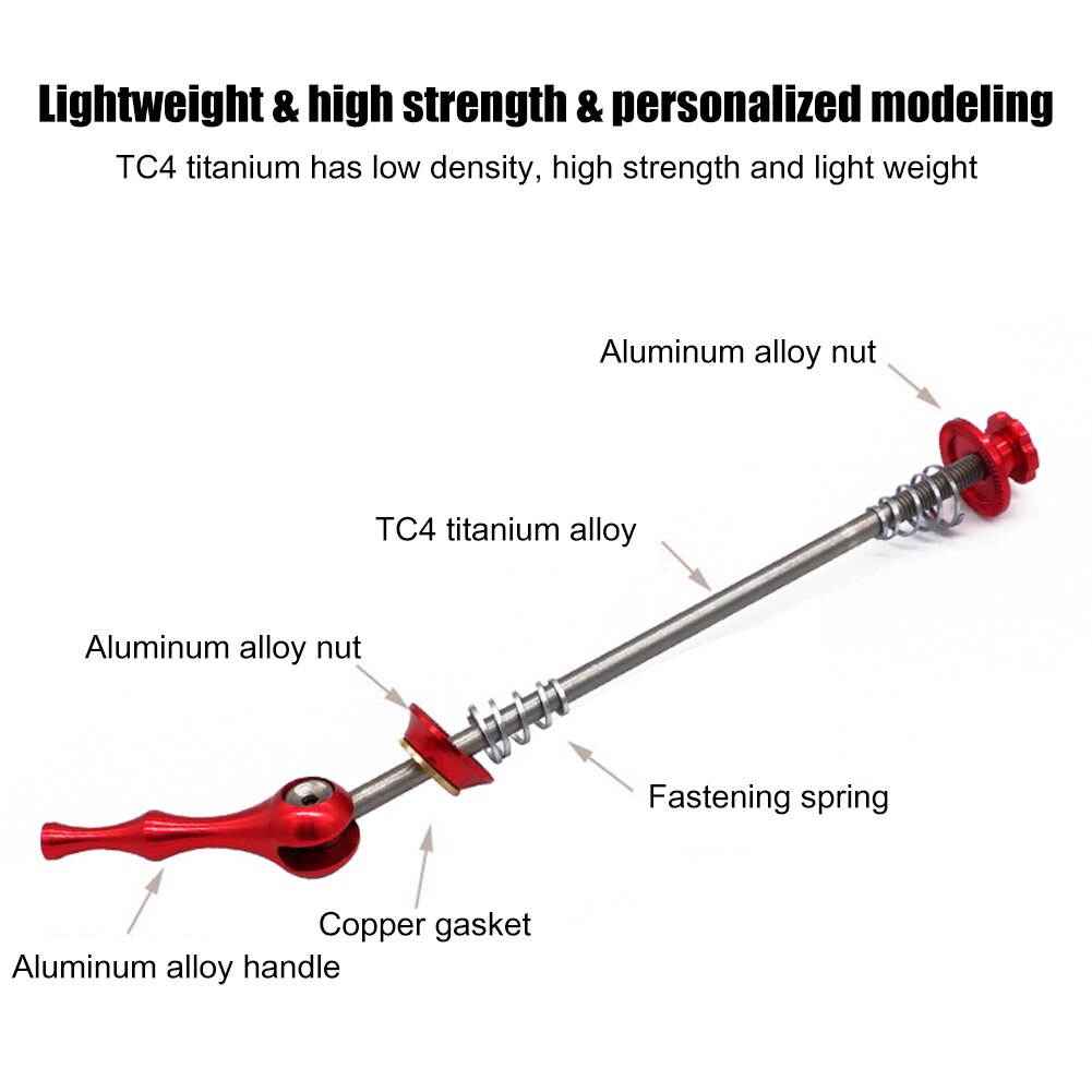 1 Pair Alloy Bicycle Quick Release for 100/130mm Road Bike Hub 100/135mm MTB Hub Riding Equipment Cycling Accessories