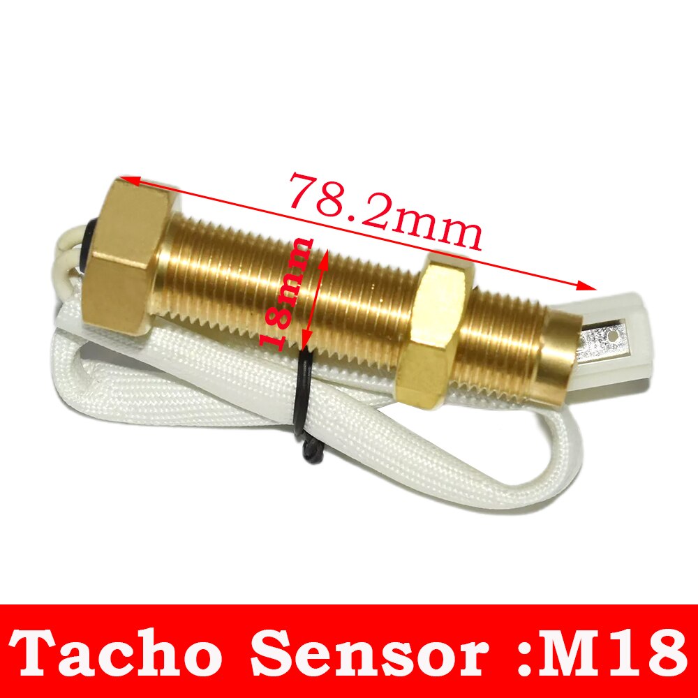 52mm Car Tachometer Waterproof LCD Display Tach Hour Counter Meter For Diesel Motor Engine Marine Boat3000 4000 6000 8000RPM: Only Sensor  M18