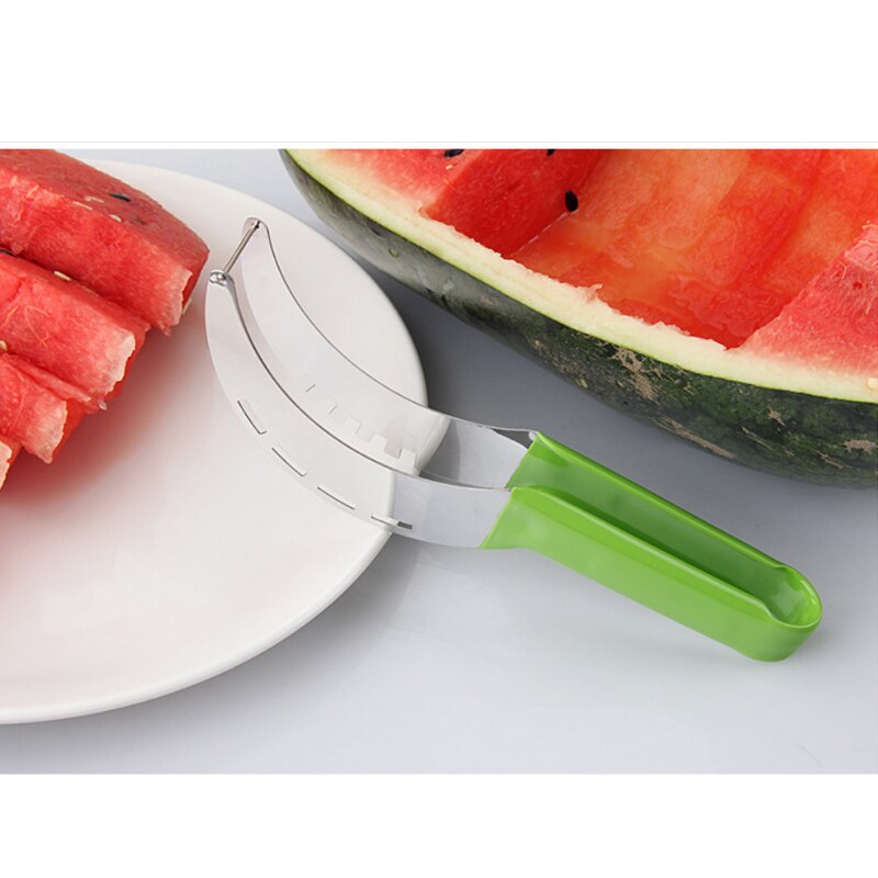 Stainless steel fruit ball digger set watermelon spoon platter tool cut flower artifact set carving knife watermelon cut: green