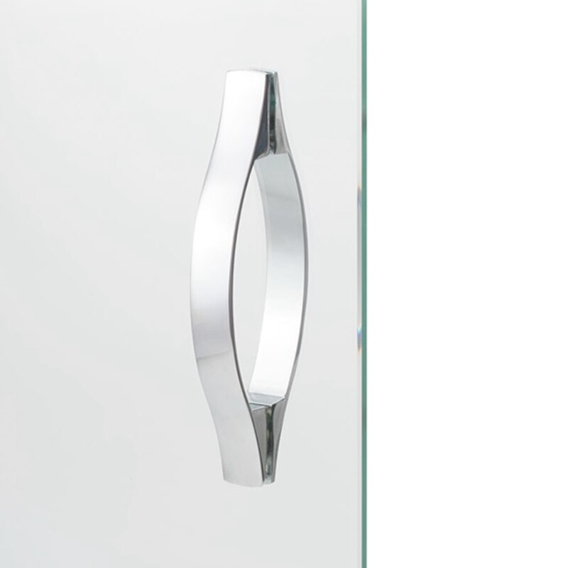 Shower Room Bathroom Sliding Glass Door Handle Shift Door Back to Back Handle Alloy Bilateral Shower Door Handle 145mm Chrome