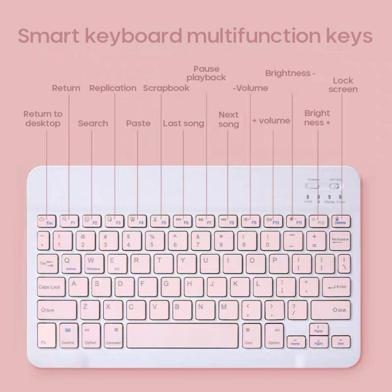 For ipad Wireless Keyboard Mouse Combo Bluetooth-compatible Keyboard And Mouse Set Rechargeable For ipad Laptop Computer