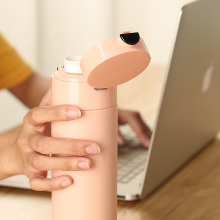 Smart vattenflaska temperaturdisplay vakuumflaska usb laddning termos drickspåminnelse isolerad flaska 24h kopp 320ml