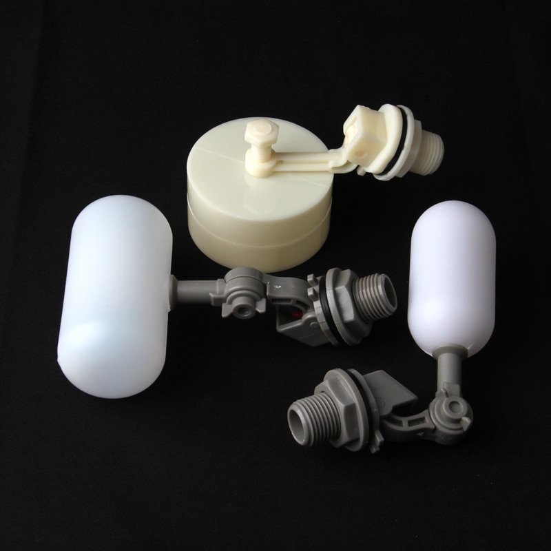 Vanne à bille flottante ABS 1/2 ", niveau réglable et réglable, Aquarium, contrôle de la reconstitution de l'eau de piscine, 2 pièces